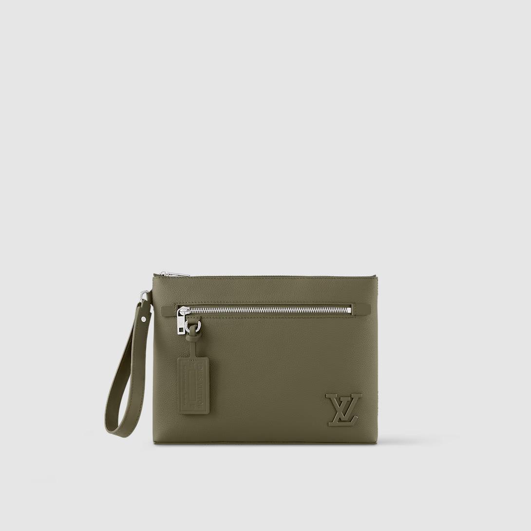 Ví Louis Vuitton Takeoff Pouch Lv Aerogram Nam Xanh Lá